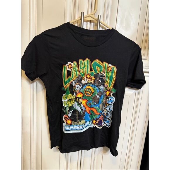 Members Only Men's LayLow Short Sleeve Graphic T-shirt Black Small - Picture 1 of 4